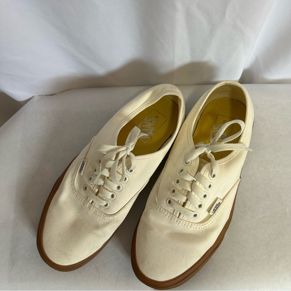 Vans Cream and Brown Women's Sneakers